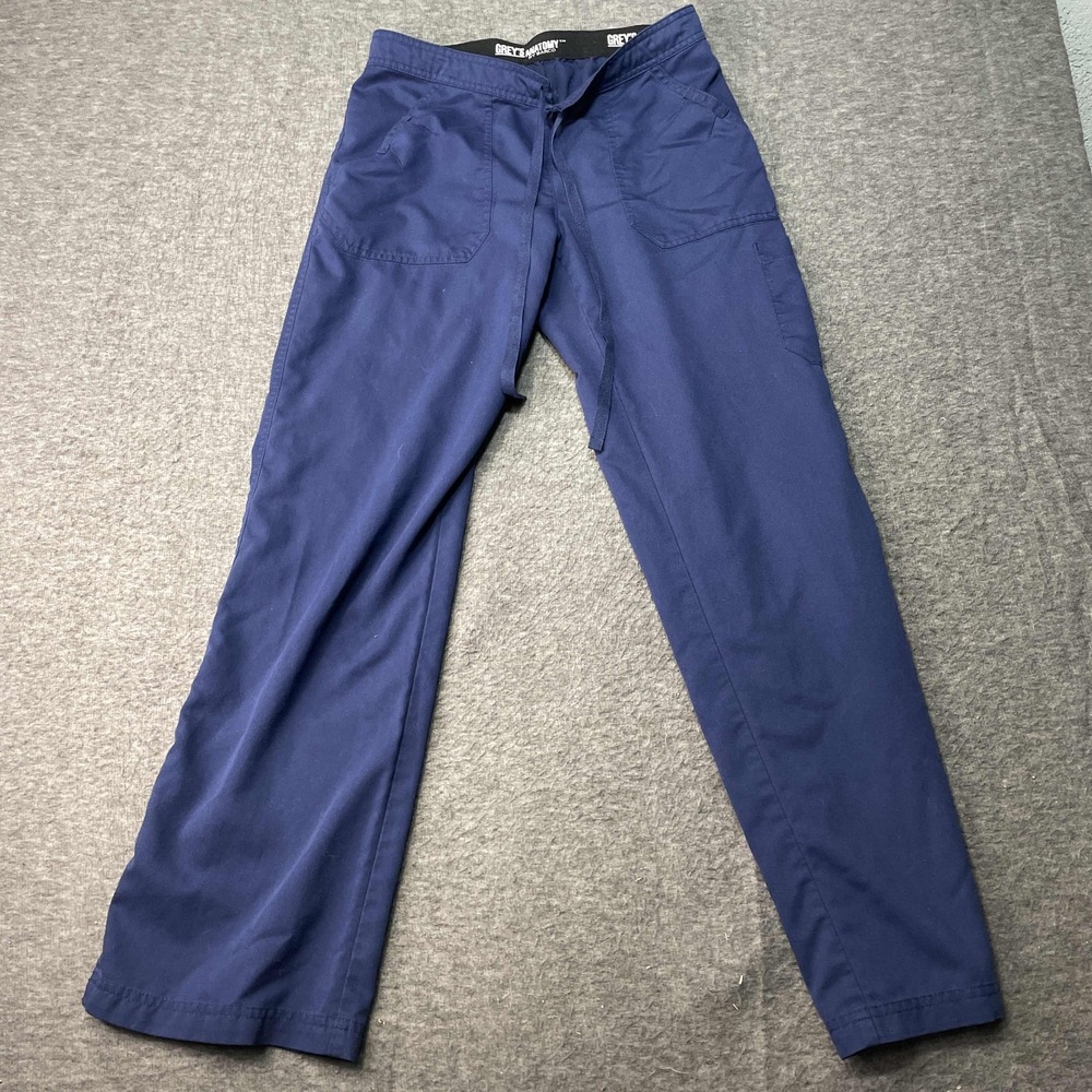 Greys Anatomy Scrubs Women Small Relaxed Fit Navy Pants Scrubs Back Pockets